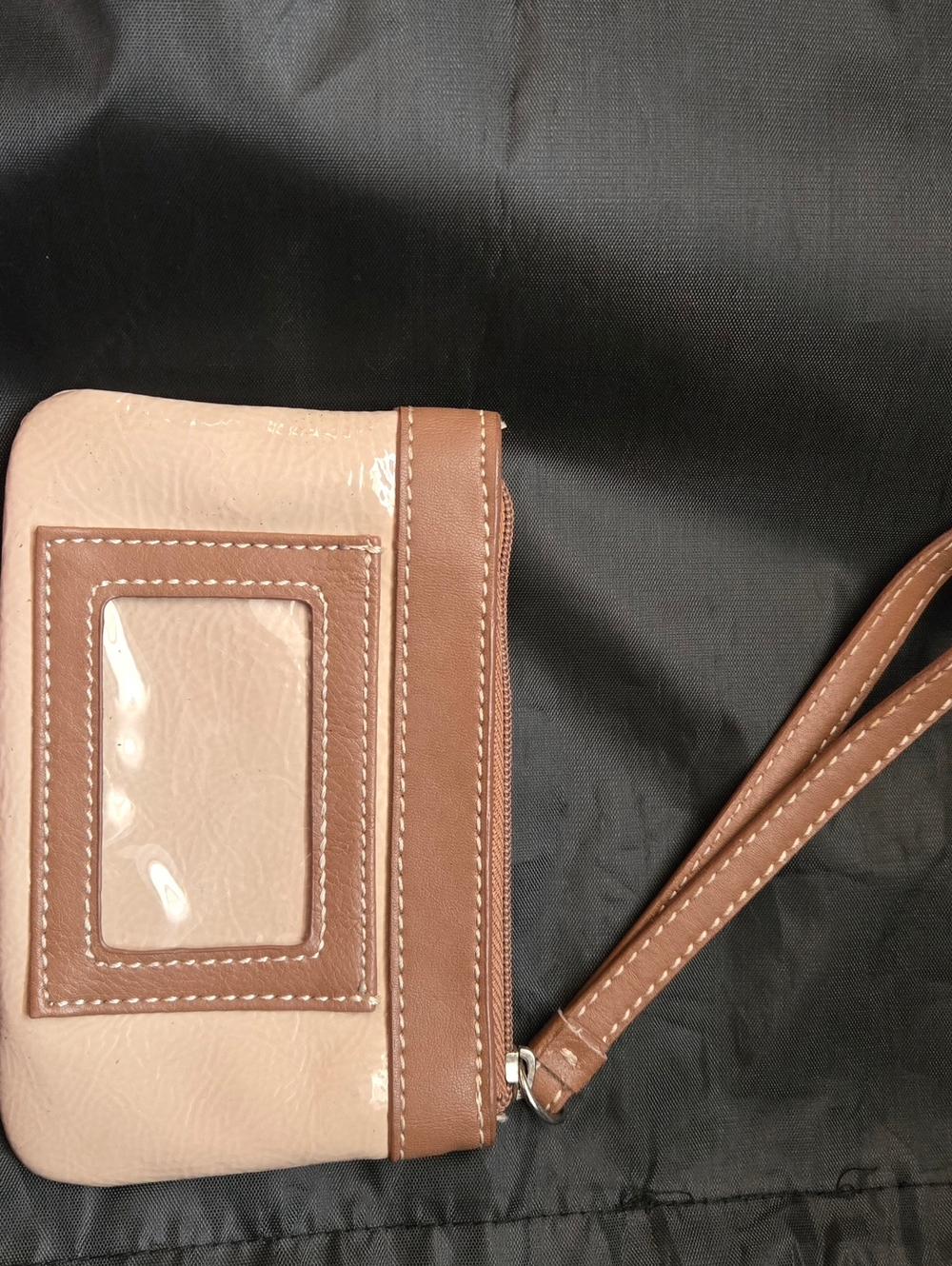 Nine West Vintage Y2K Era Cream And Brown Wristlet Clutch - Picture 3 of 5